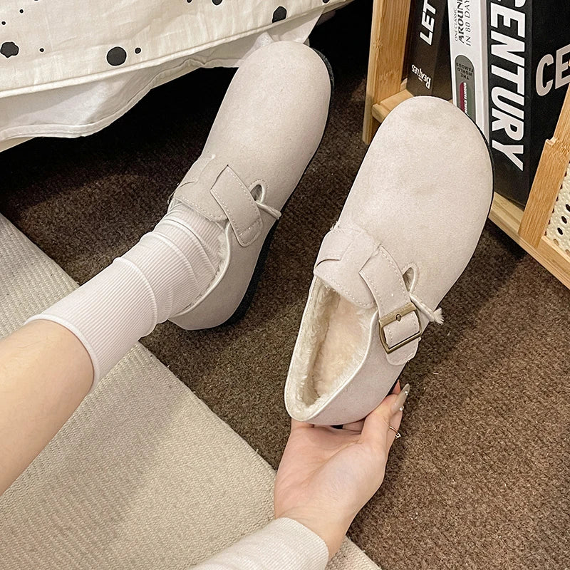 First Layer Cowhide Women Shoe New Genuine Leather Soft Surface Flat Single