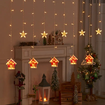 I183 New Decoration LED Light String Christmas Tree Snowflake Lights Indoor Room