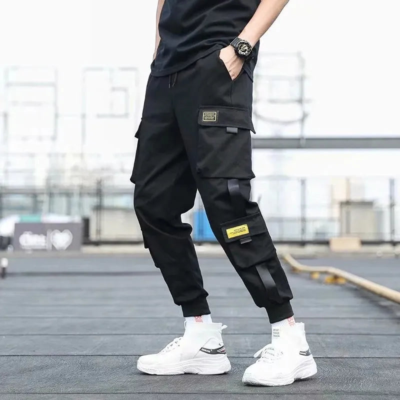 Hip Hop Cargo Pants Men Streetwear Cotton Joggers Fashion Sweatpants