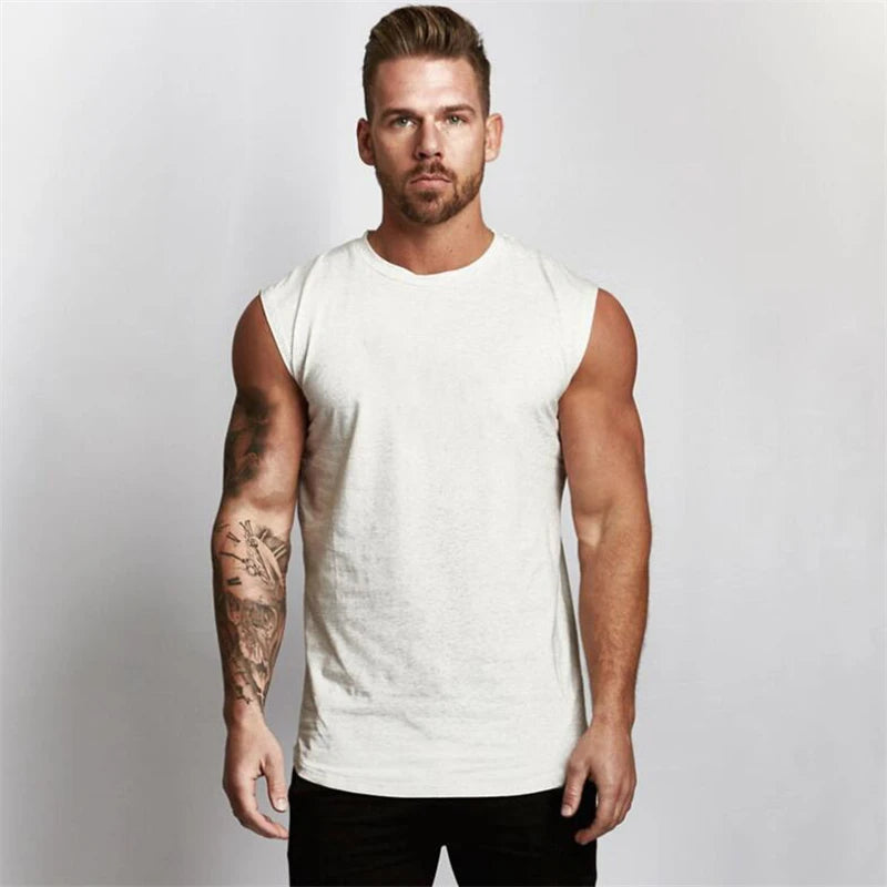 Muscleguy Brand Gyms Clothing Workout Sleeveless Shirt Tank Top Men