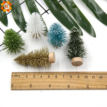 10pcs/Lot 65mm Christmas Trees Small Pine Trees Mini Trees Placed in the Desktop