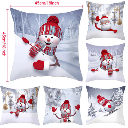 Merry Christmas Cushion Cover Christmas Decorations for Home 2024 Christmas