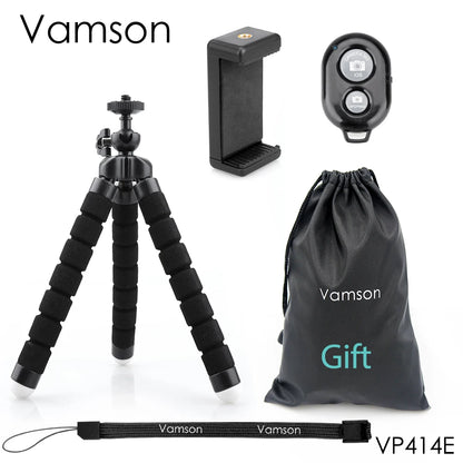 Vamson Mini Tripod for Phone Flexible Leg Gorillapod Octopus Tripod Mobile