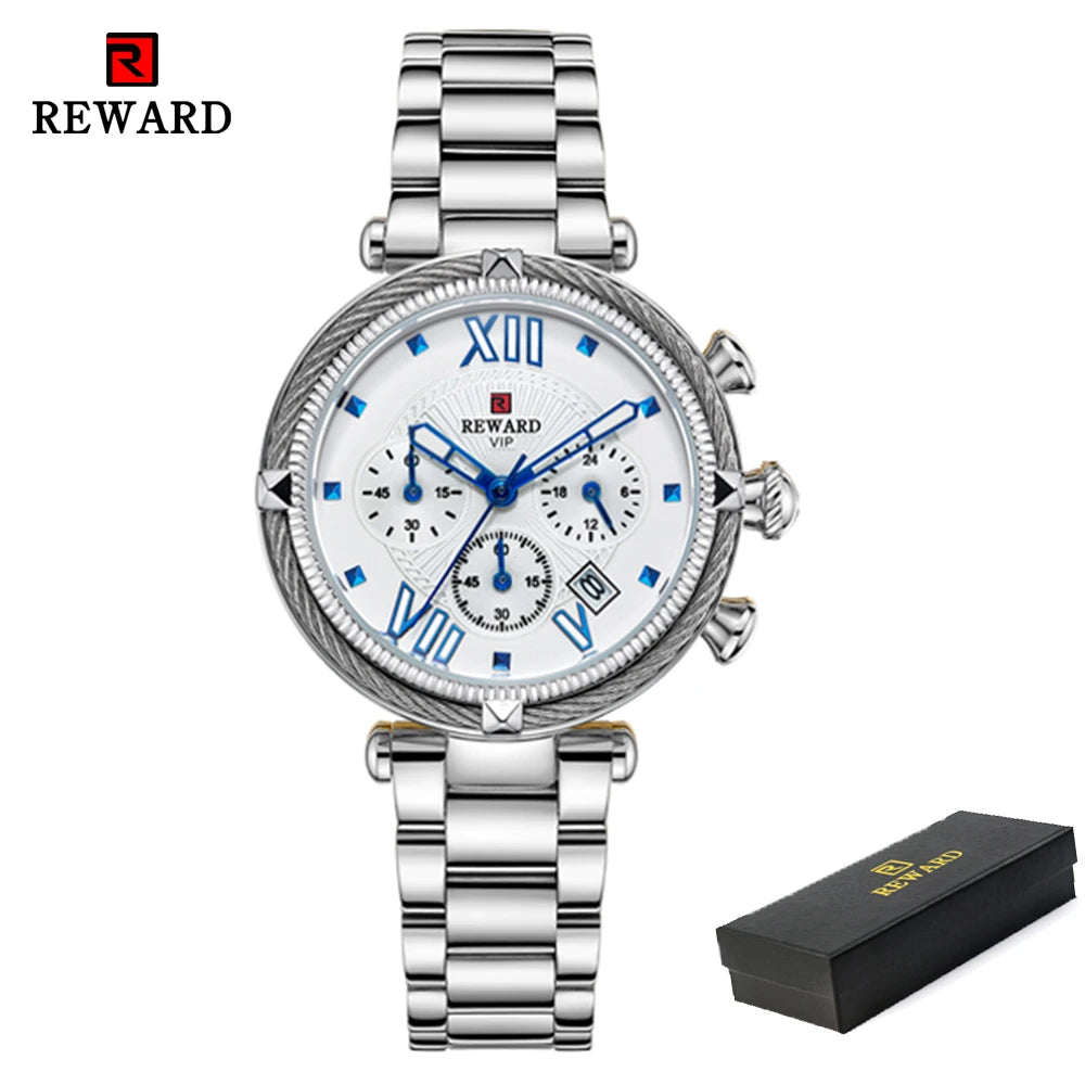 REWARD Luxury Fashion Women Watches Waterproof Casual Quartz Ladys