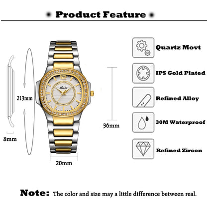 Dropshipping New 2020 Hot Selling Wrist Watches for Women Stainless Steel Gold