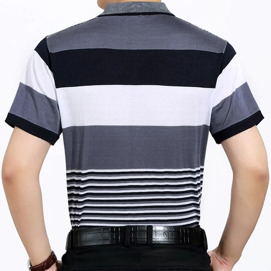 2022 Brand Casual Summer Striped Short Sleeve Polo Shirt Men Poloshirt Jersey