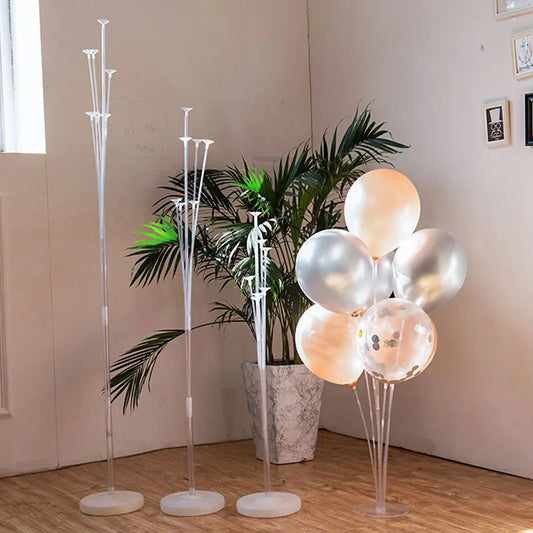 1set 7/10 Tubes Balloon Stand Holder Column Balloons Arch Stick