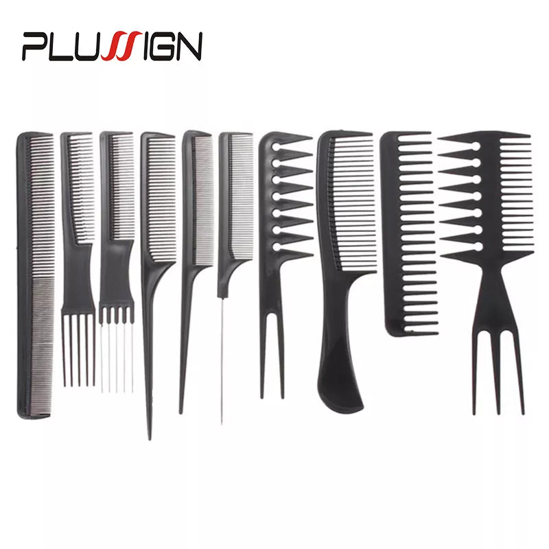 10Pcs/Lot Anti Static Hair Brush for Kids Hairstyle Comb Set Travel Hair