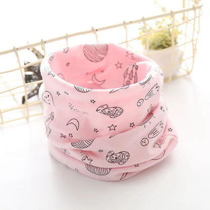 Kpop Children's Ring Scarves Cotton Warm Winter Scarf