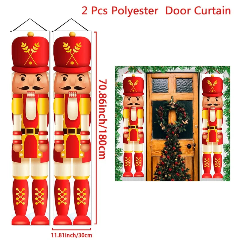 Christmas Door Decoration 2024 Merry Christmas Banner Decor for Home