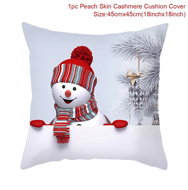 Merry Christmas Cushion Cover Christmas Decorations for Home 2024 Christmas