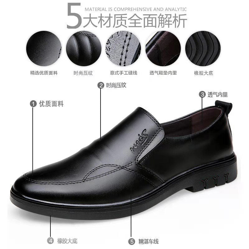 Leather Men Shoes Formal Casual Mens Loafers Soft Breathable Slip on