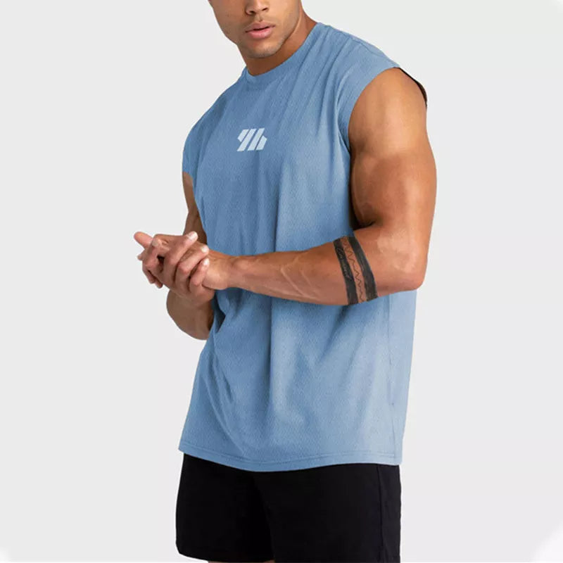 2024 Summer New Gym Vest Men Bodybuilding Sleeveless Sports Tank