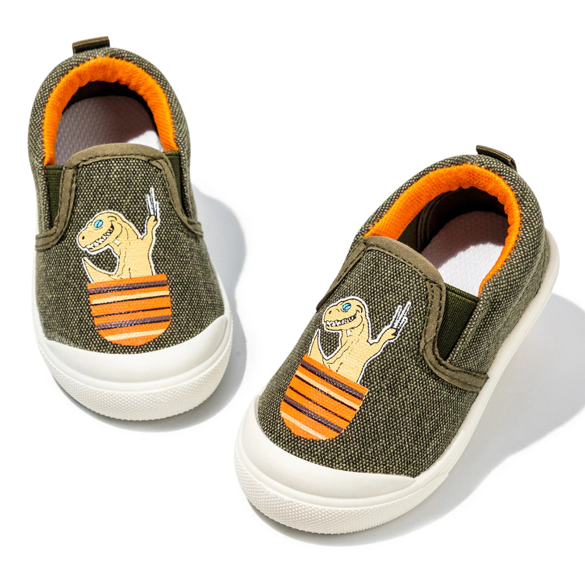 New Kids Shoes Classic Canvas Shoes Boys Girls Shoes Casual Dinosaur Flower