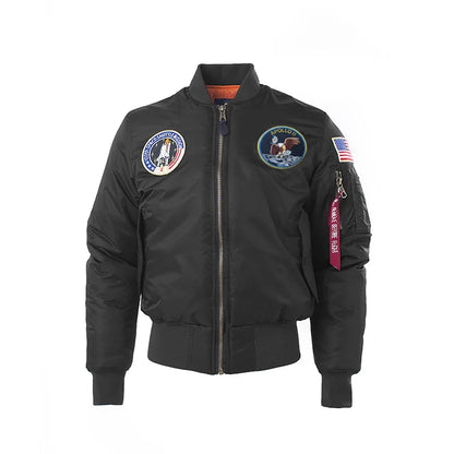 Apollo Winter Thick US Air Force Pilot Flight Jacket Ma-1 Reversible Padding