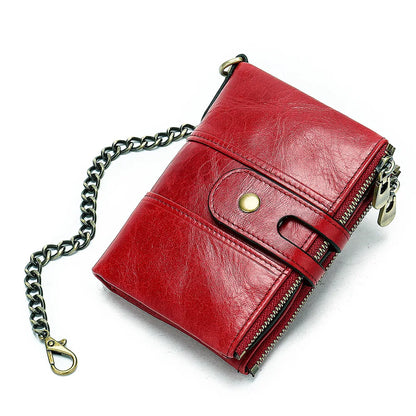 RFID Genuine Cowhide Leather Luxury Purse Men Good Quality Small Mini Leather