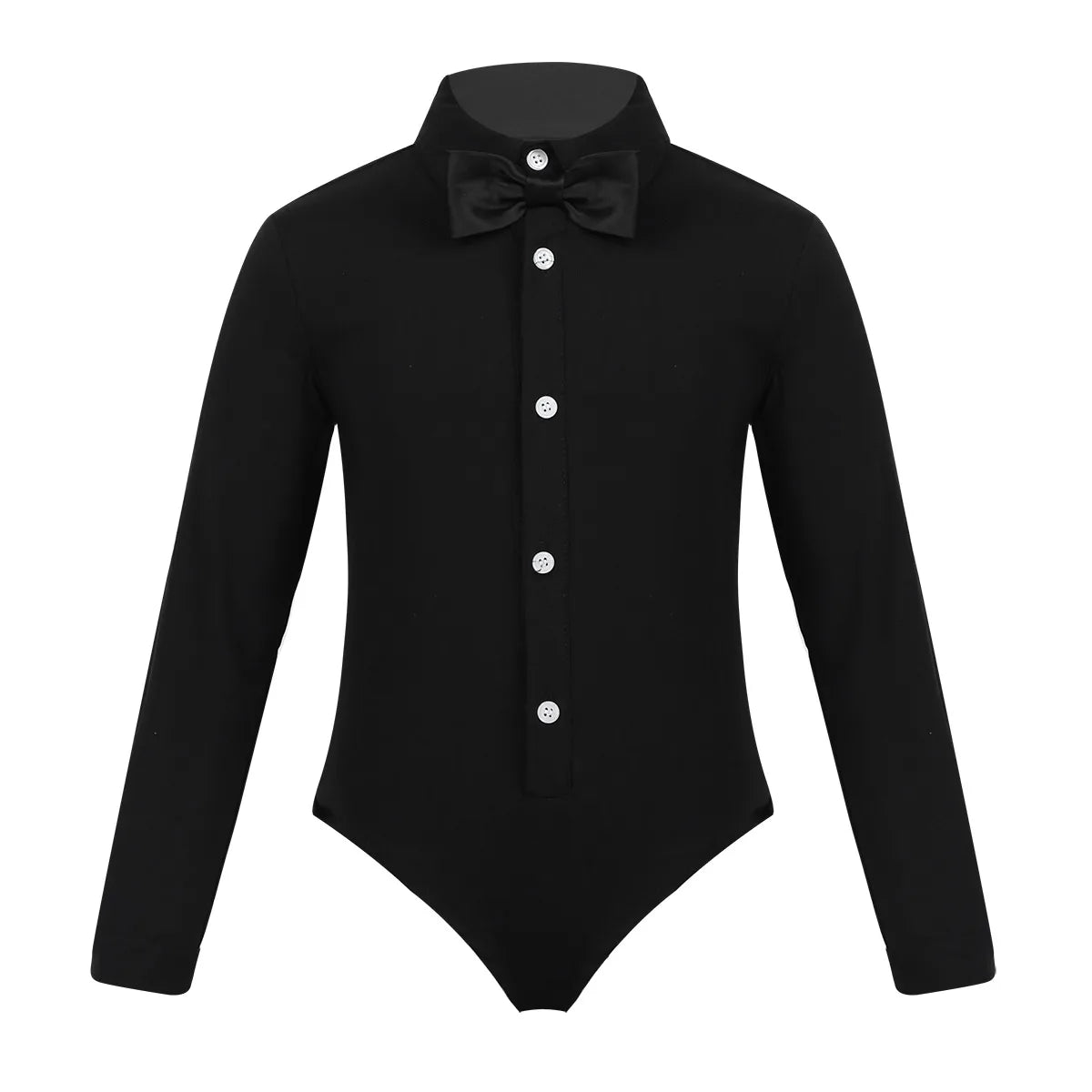 Latin Dance Shirt Bodysuit Top for Dancing Kids Boys Leotard Modern