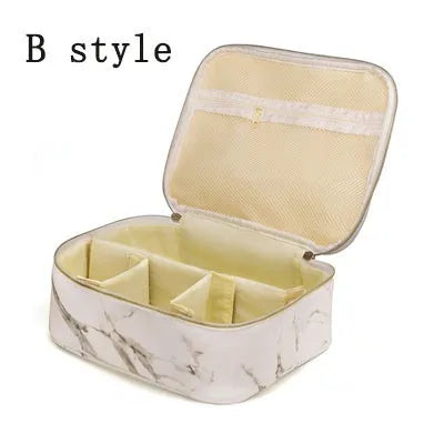 New Female Fashion Professional Makeup Suitcase for Cosmetics Case Marble