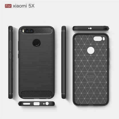 Carbon Fiber Case for Xiaomi Mi A1 5X Luxury Slim Silicone Soft Phone Cover