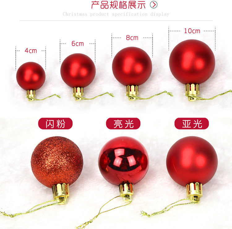 Promotional 3cm/4cm5cm/6cm/7cm/8cm/10cm Christmas Ball Plastic Ball Indoor