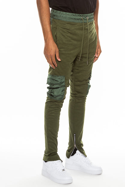 Heathered Slub Cargo Joggers