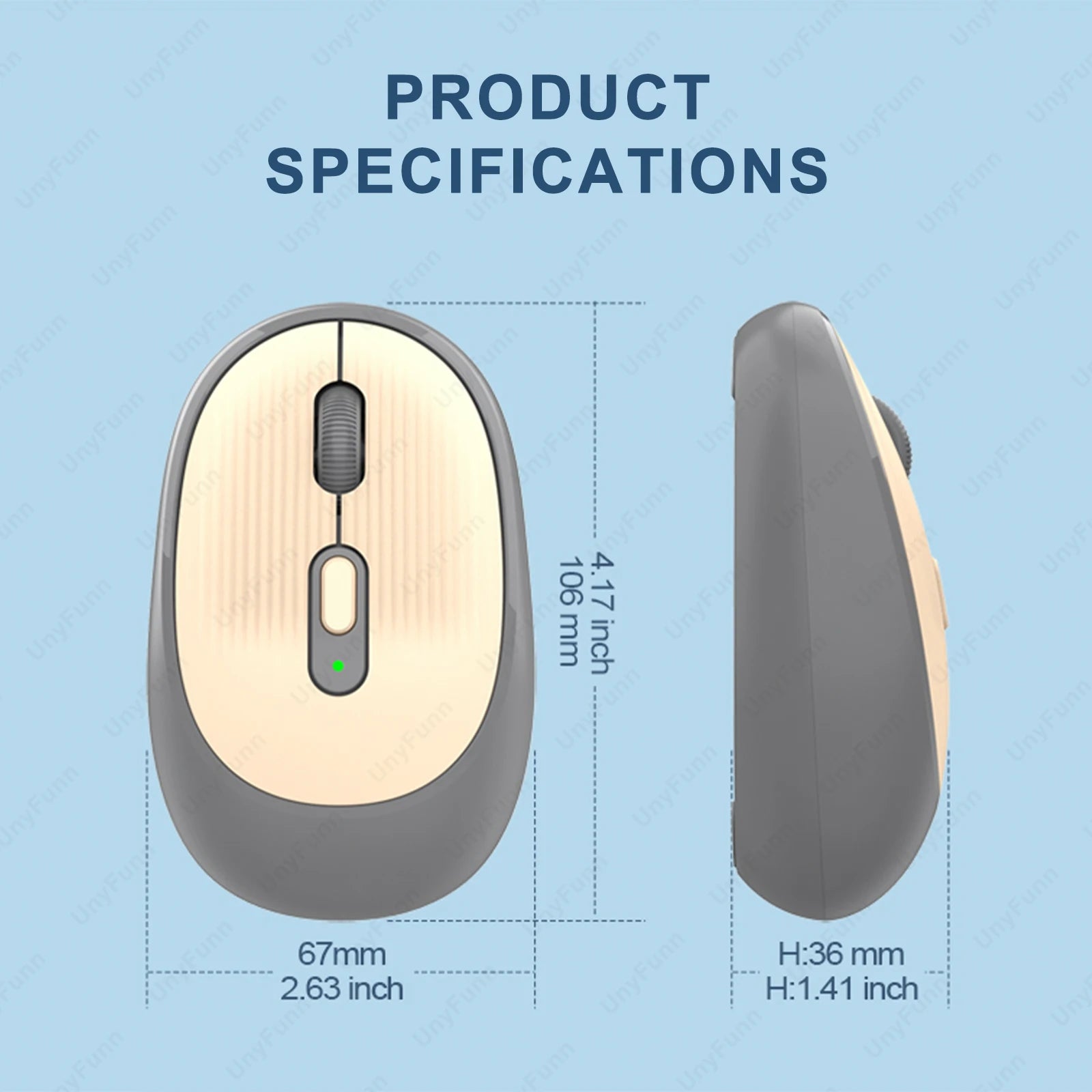 2.4G Wireless Mouse for Laptop Bluetooth Mouse With 500Mah Battery