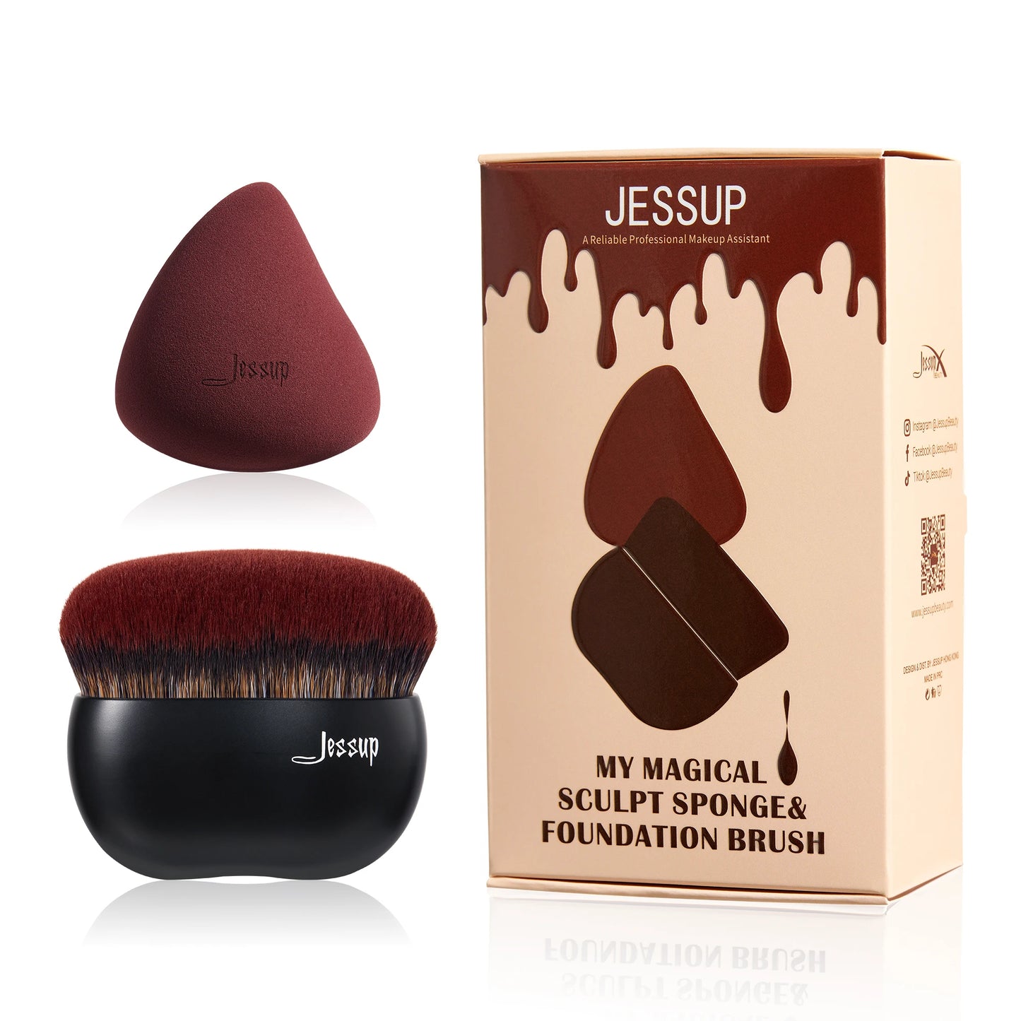 Jessup Makeup Brush Foundation Brush With Makeup