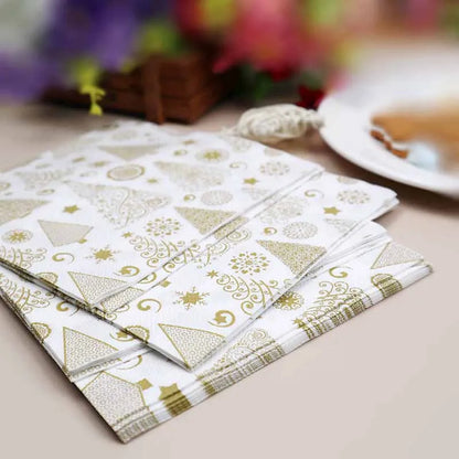 20pcs Christmas Napkins Merry Christmas Decoration Paper Napkins for New Year