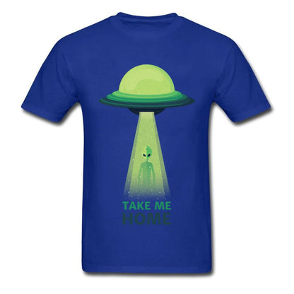 UFO Alien Tee Shirts Men Take Me Home Hipster Big Size Mens T-Shirt