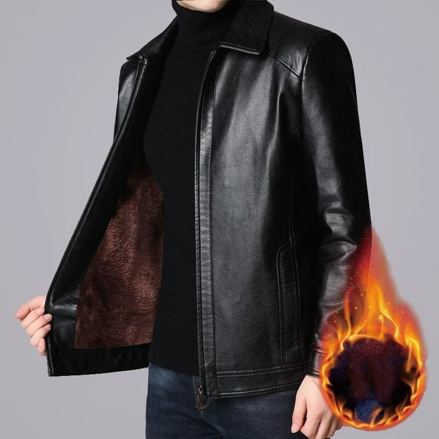 Men Leather Suit Jacket Men Slim Fit Blazer Coat Men Fashion Leather Jacket