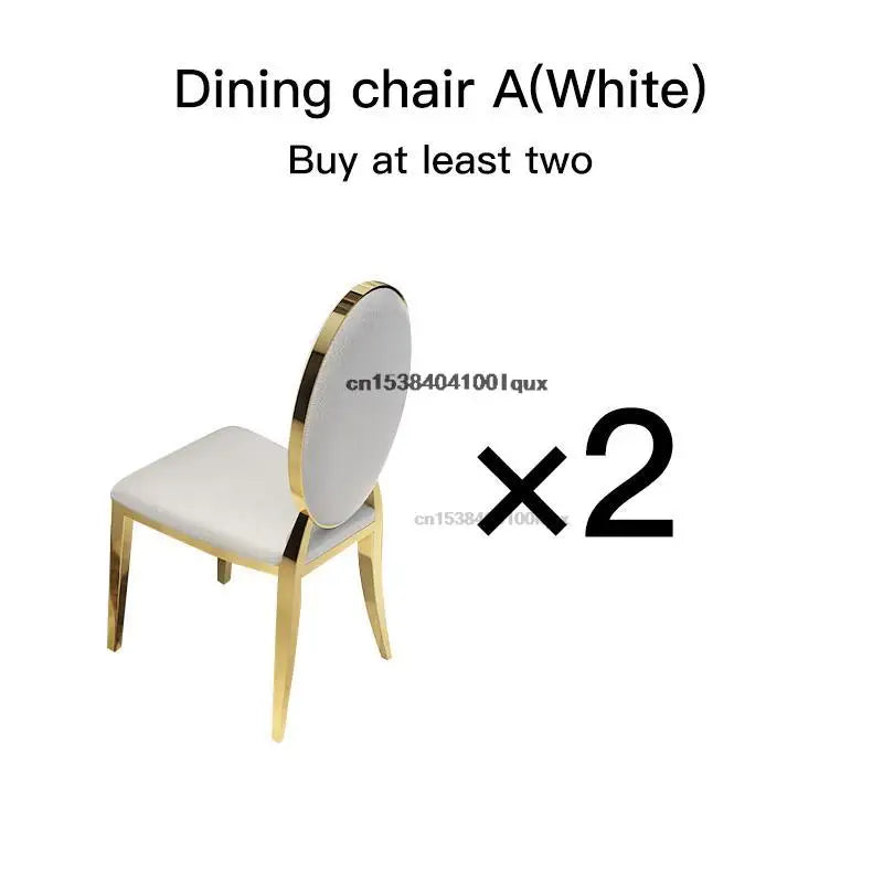 Home Furniture Marble Tabletop Dining Table and Chairs Sets Rectangle Table