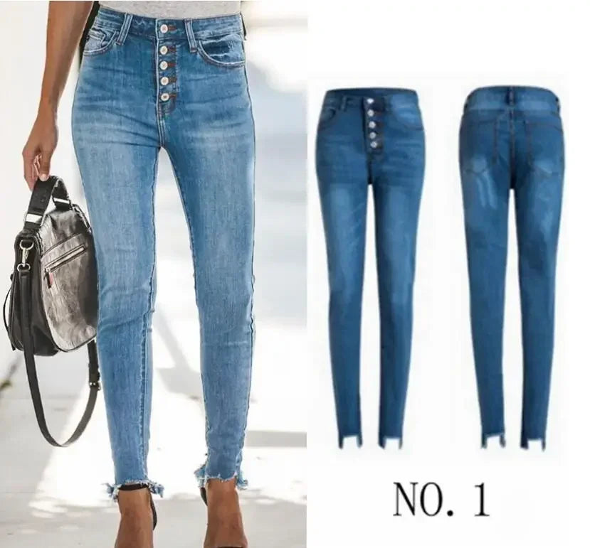 Jeans for Women High Waist 2024 Women's Jeans Stretch Ripped Classic Denim