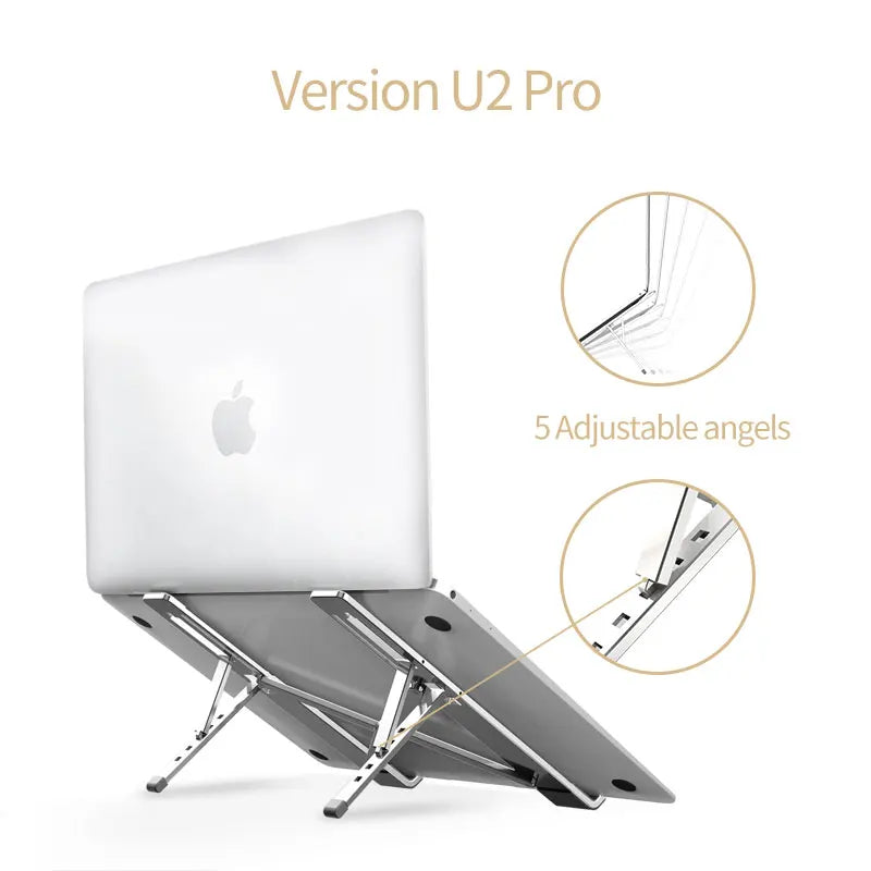 COOLCOLD Laptop Stand Height Adjustable Aluminum Laptop Riser Holder Portable