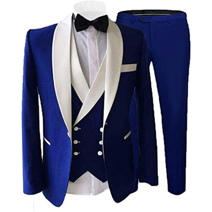 Latest Navy Blue Suit for Men Groom Tuxedo Wedding Suits 3