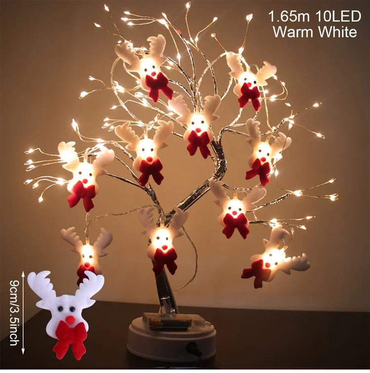 Snowman Christmas LED Garland String Lights Merry Christmas Decorations