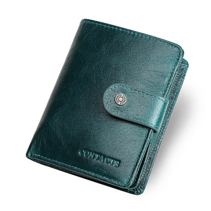 CONTACT'S Genuine Leather RFID Vintage Wallet Men