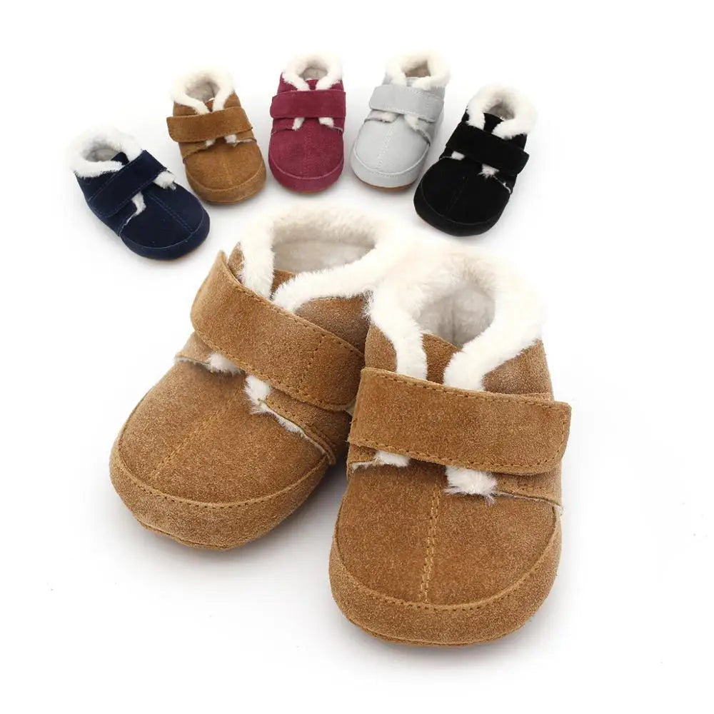 New Star Winter Baby Shoes Plush Lining Genuine Leather