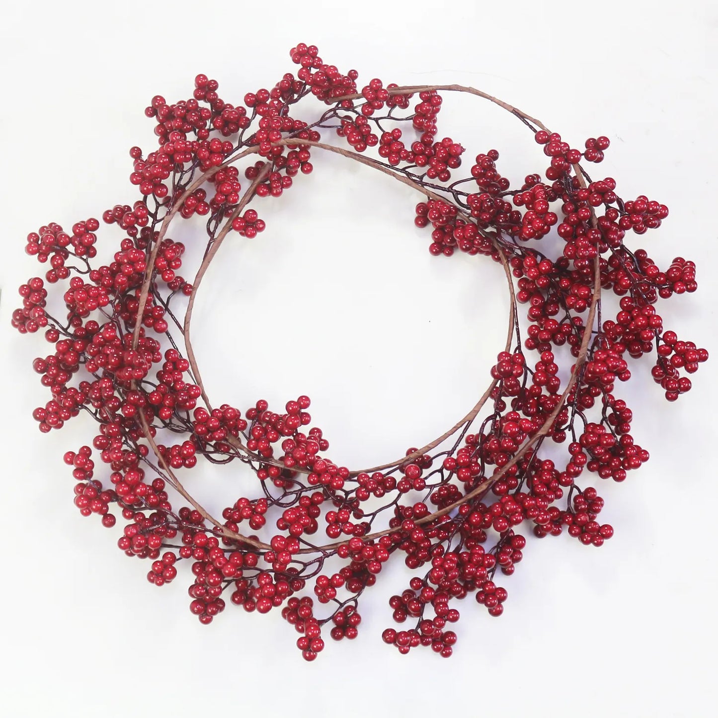 5.9ft/180cm Red Berry Garland Optional Lighting New Year