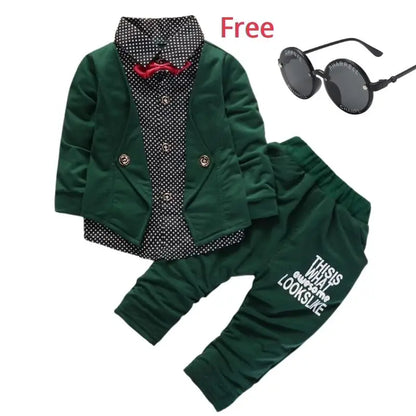 Baby Boy's First Birthday Dress Party Blazer Suit for Kids Gentleman Clothes