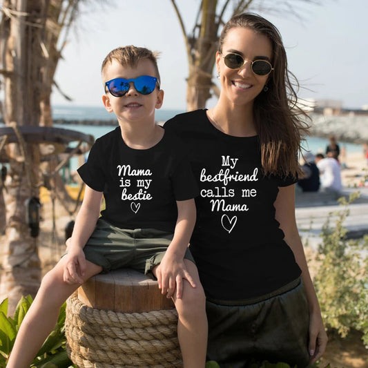 Mama Is My Bestie Matching Tshirts Mommy & Me TShirts Outfits