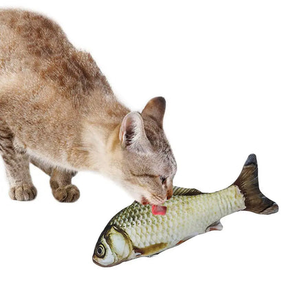 Pet Soft Plush Creative 3D Carp Fish Shape Cat Toy Catnip Fish Stuffed Pillow