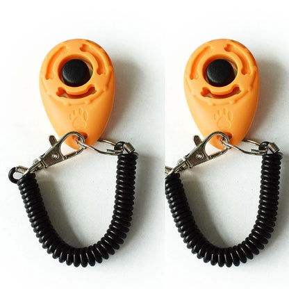 2Pcs Dog Clicker Toys Pet Tranining Clickers Obedience Dog Cat Training Trainer