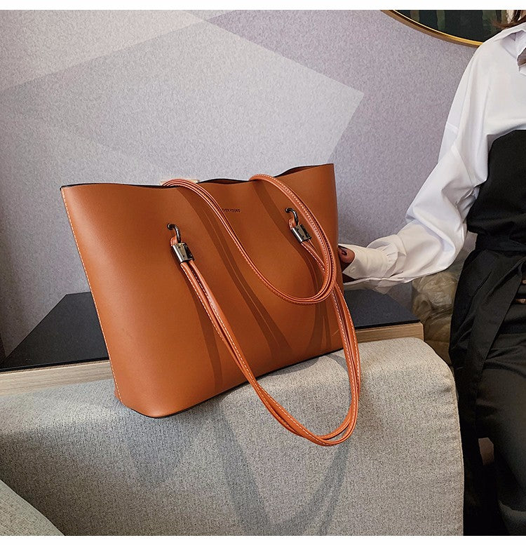 Women PU Leather Large Capacity Elegant Designer Shoulder Bag Messenger