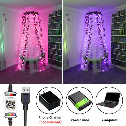 Smart RGB Christmas Fairy String Light APP Bluetooth Control Waterproof