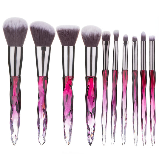 10Pcs Diamond Makeup Brushes Set Powder Cosmetic Brush Eye