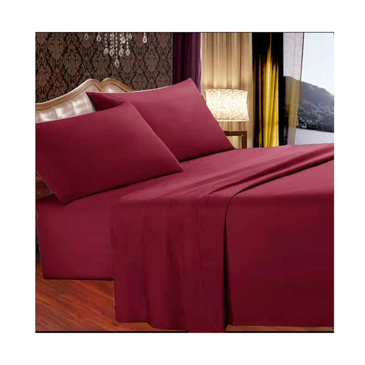 Embroid Hot Sale Microfiber Polyester Super Soft 4 Piece Bed Sheet