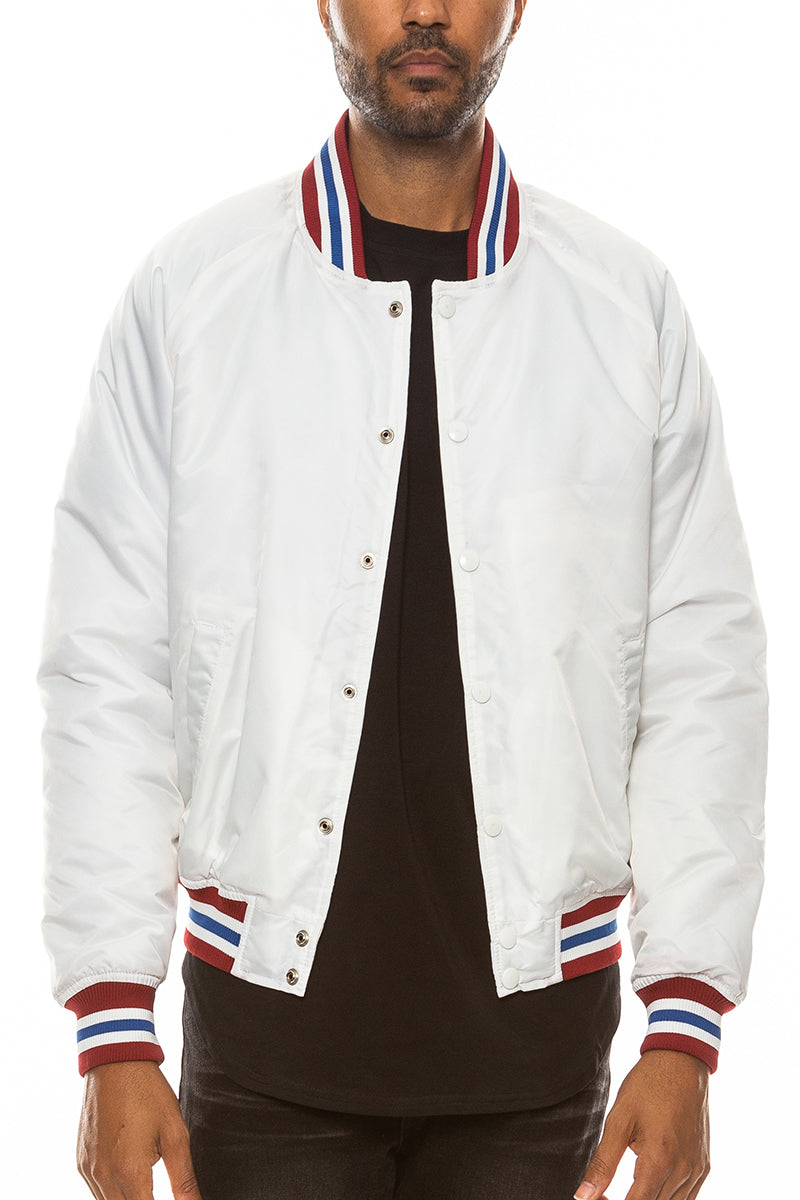 Classic Varsity Windbreaker Bomber Jacket