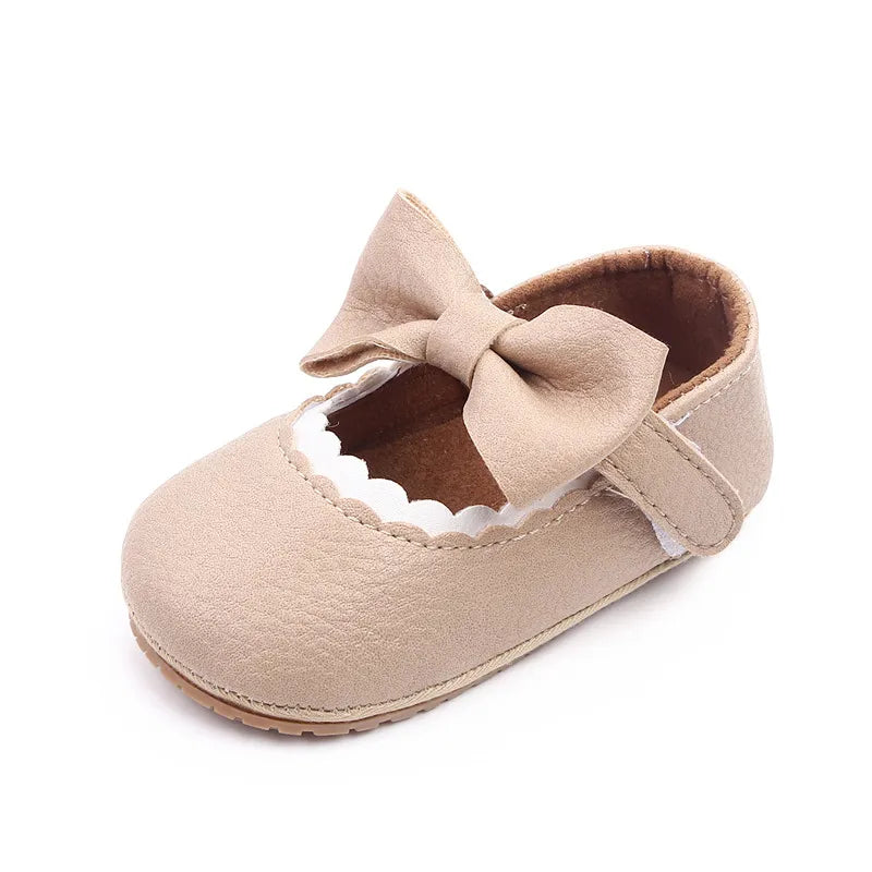 Big Bow Princess Shoes for Newborn Babies Non-Slip Baby