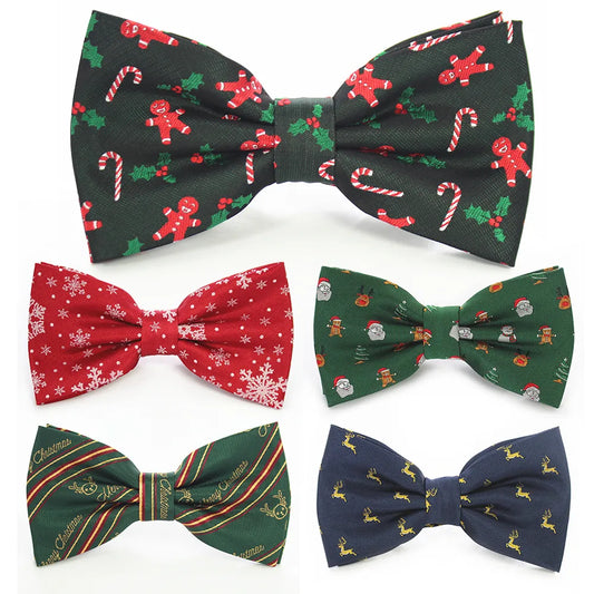 JEMYGINS Christmas Bow Ties for Mens Shirt  Snowflake Christmas Tree Pattern