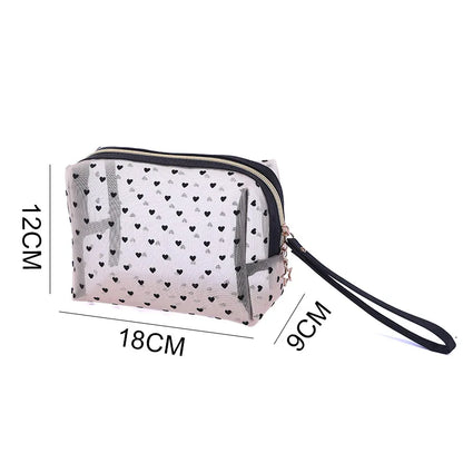 Portable Cosmetic Bag for Women Multifunctional Fine Mesh Toiletries Storage